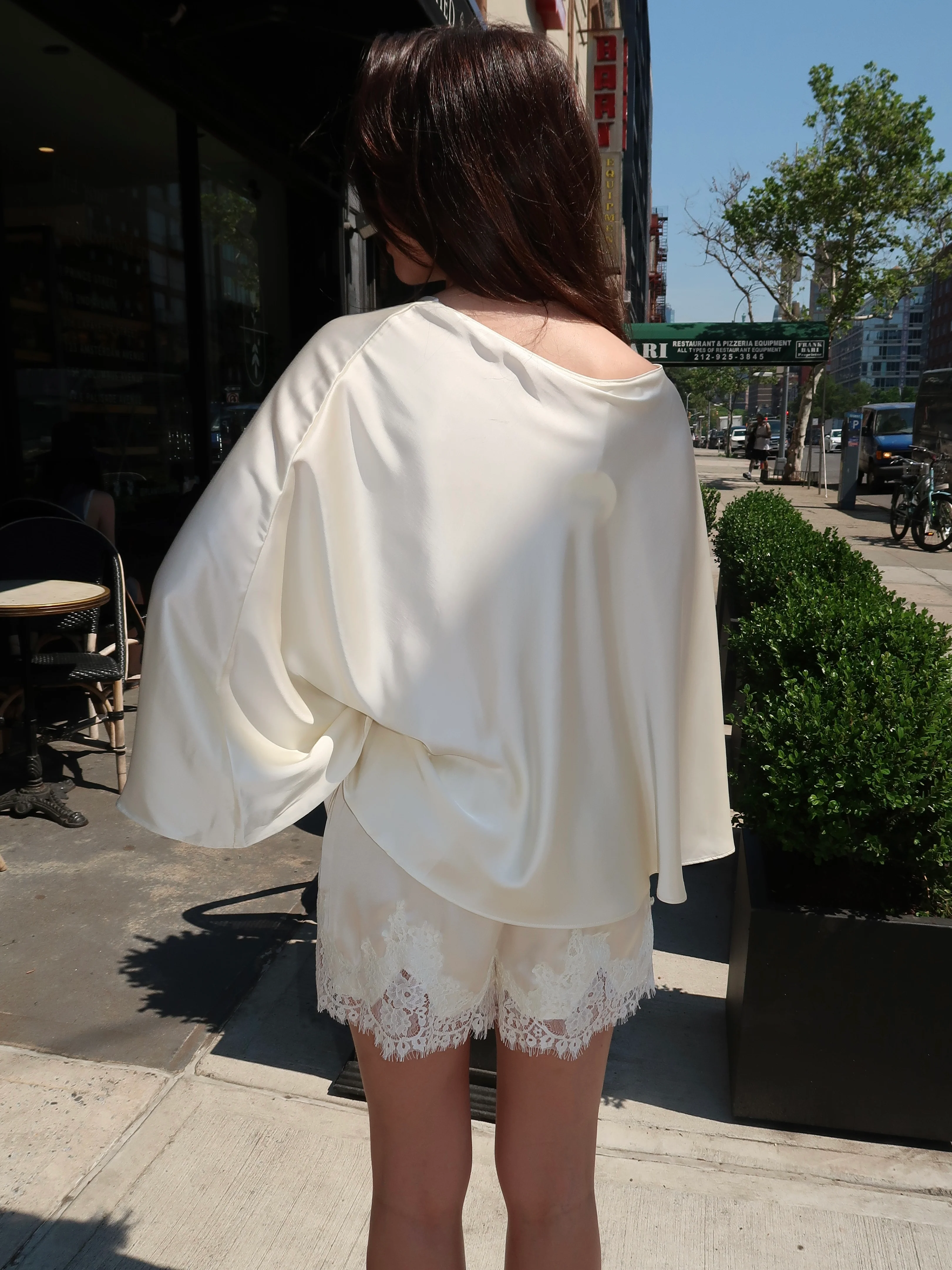 Alaya Poncho Top in Cream - Image 3