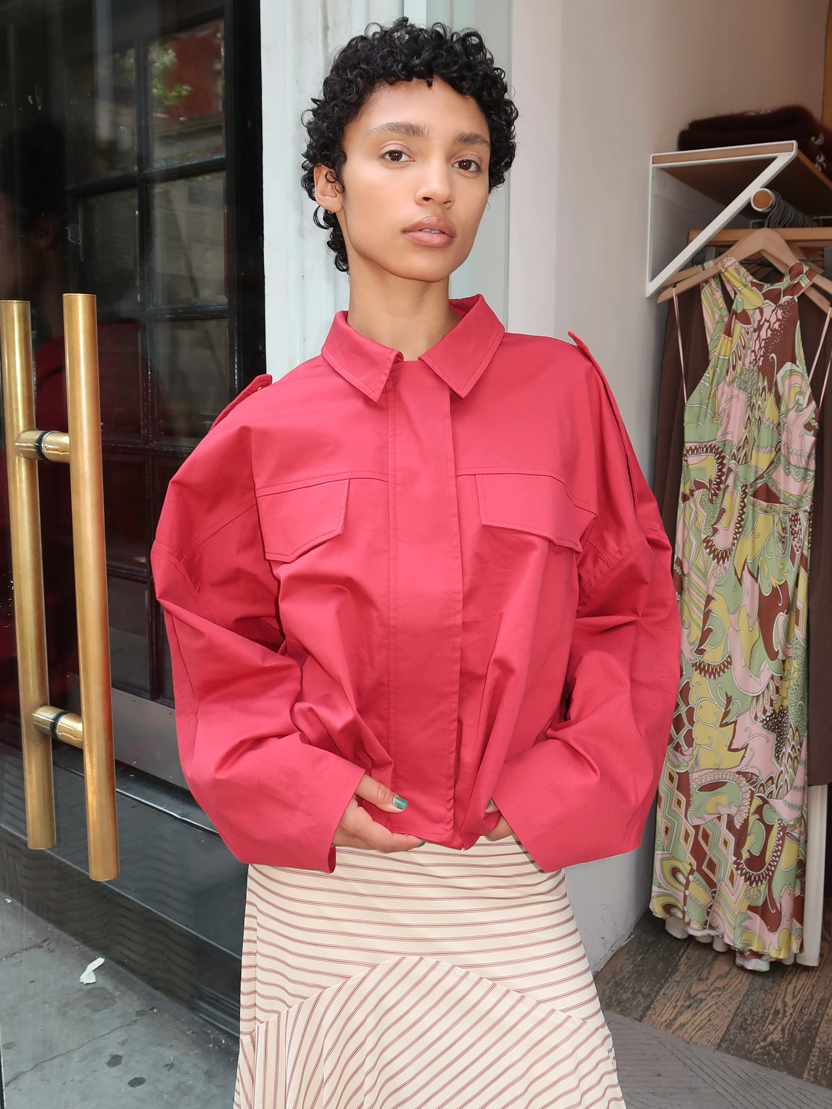 Archie Jacket in Ruby - Image 4