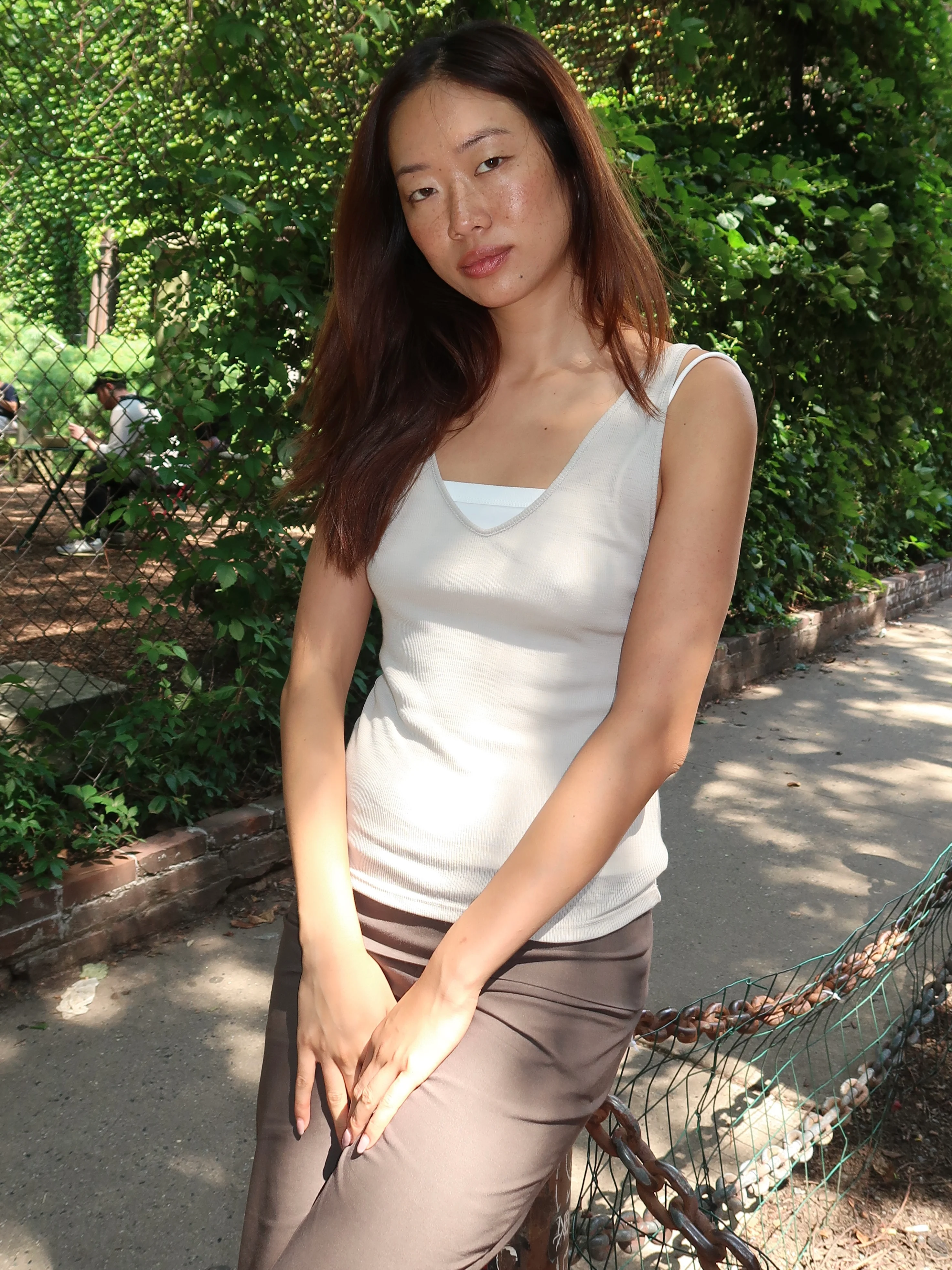 Baby Wool Scoop Cami in Soft Ash - Image 4
