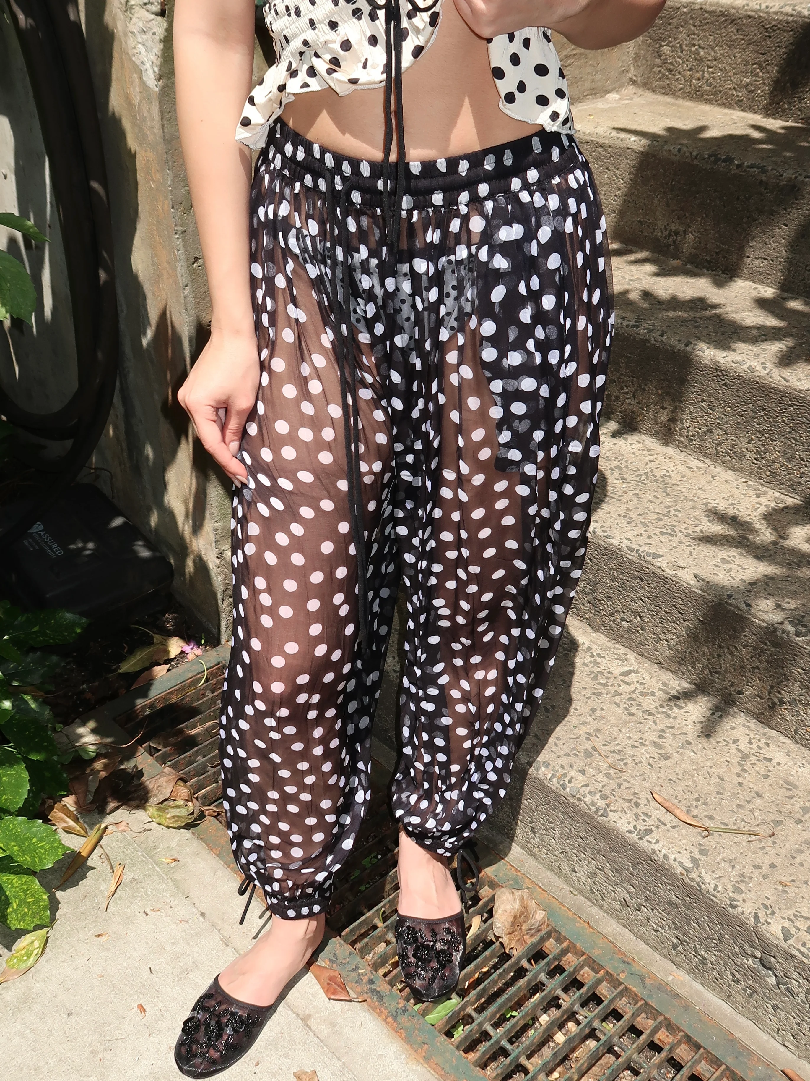 Ballon Pants Polka in Black - Image 2