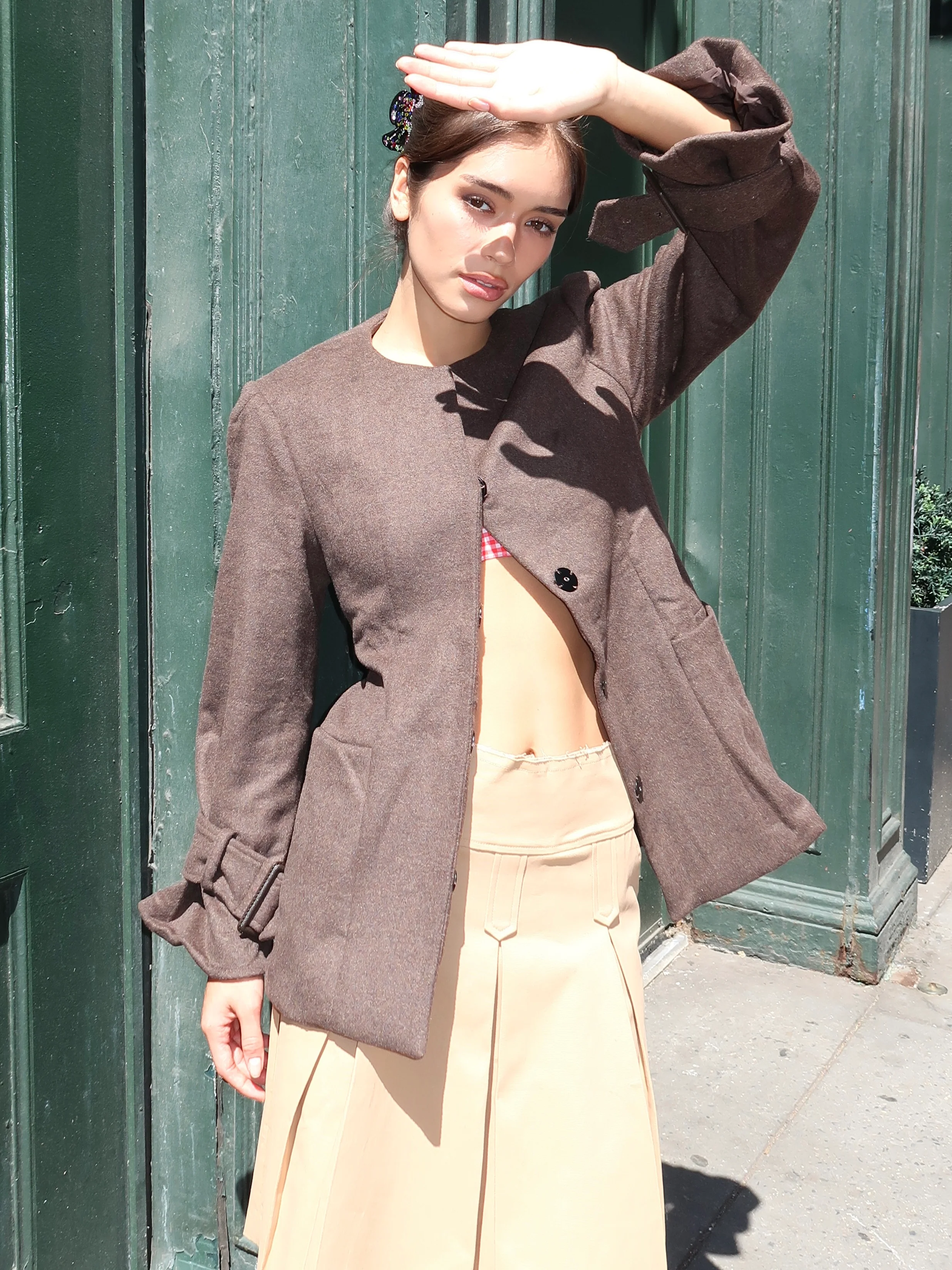 Bells Wool Jacket in Brown - Image 2