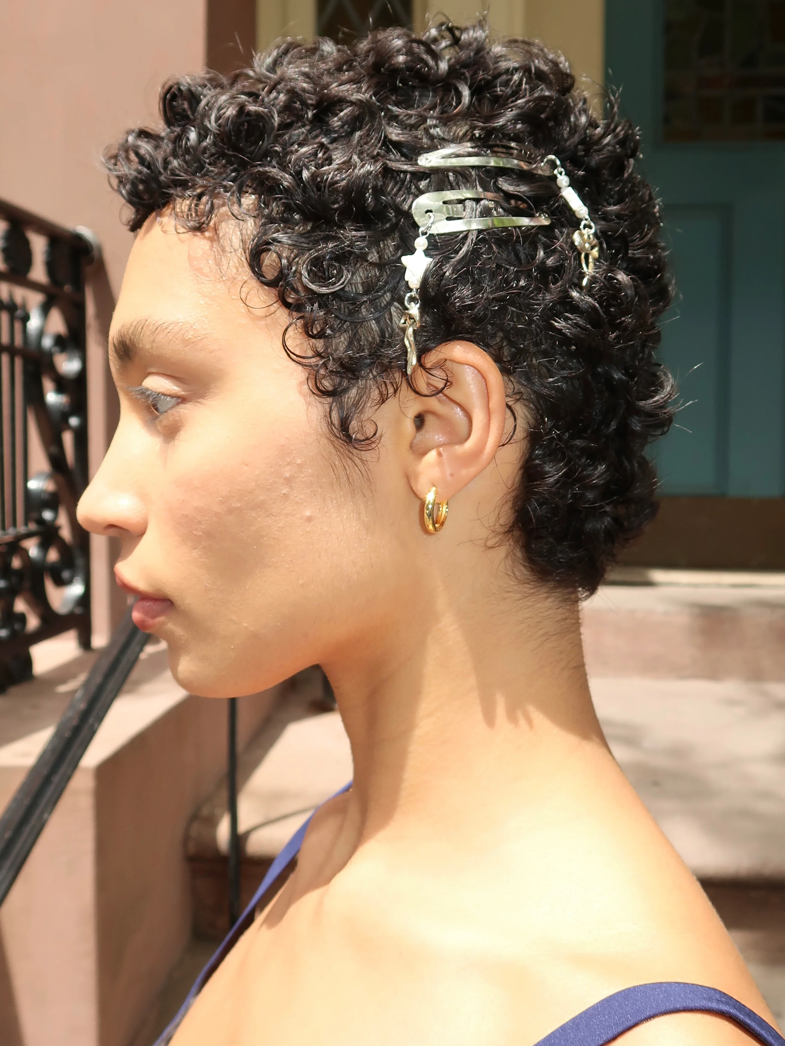 Charm Hair Clips Set in Silver - Image 3