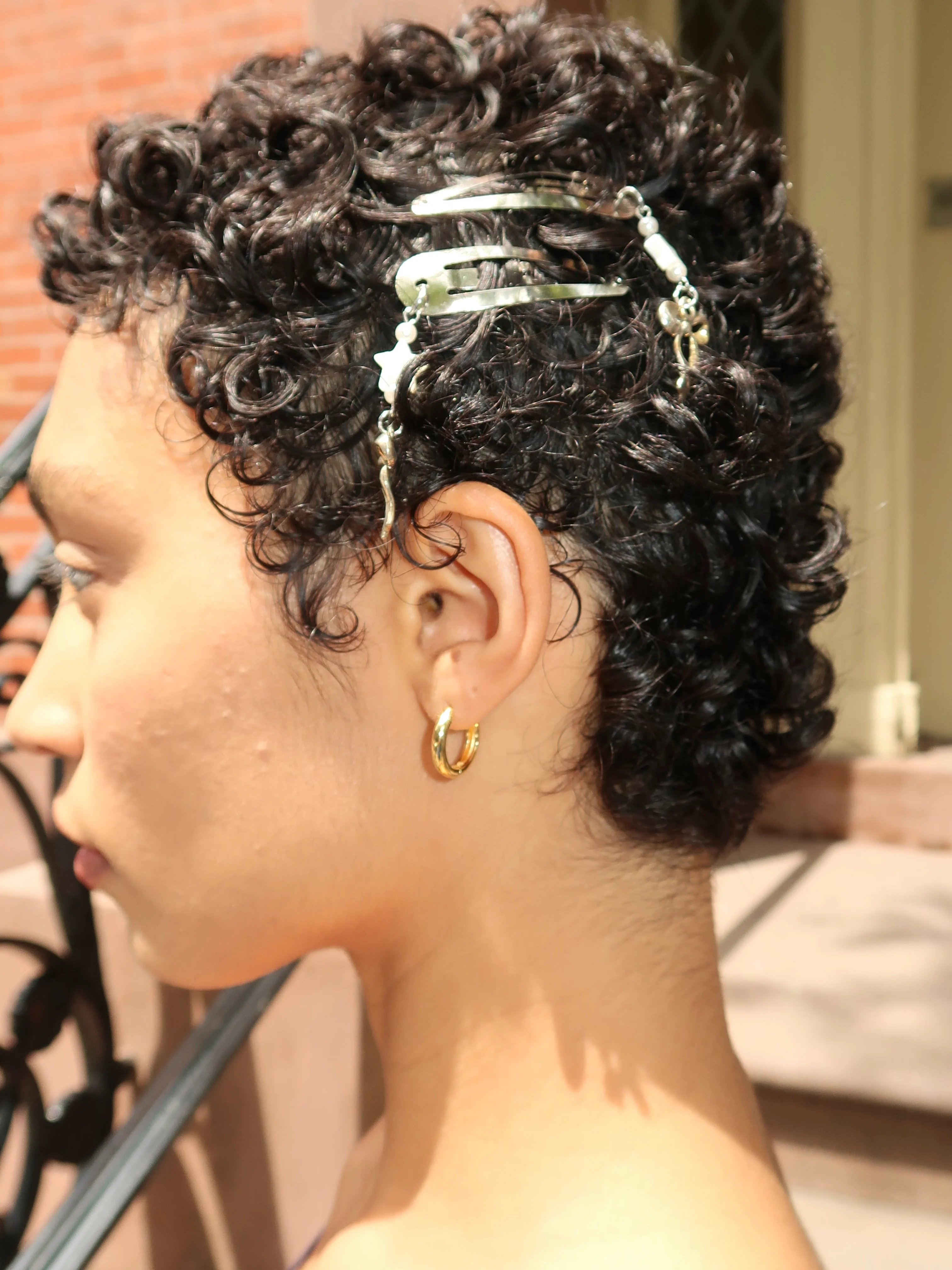 Charm Hair Clips Set in Silver - Image 4