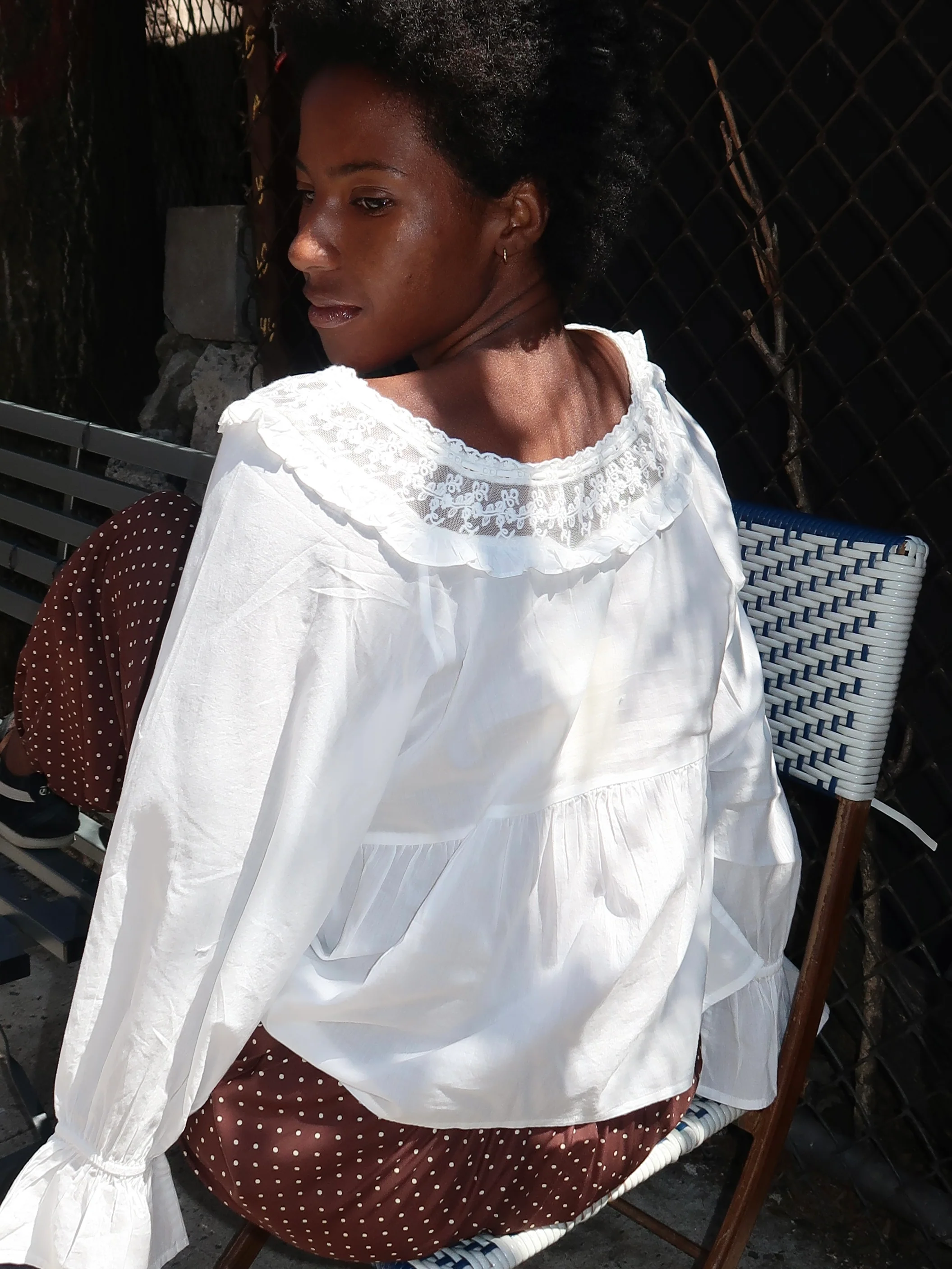 Danielle Blouse in Vintage White - Image 3