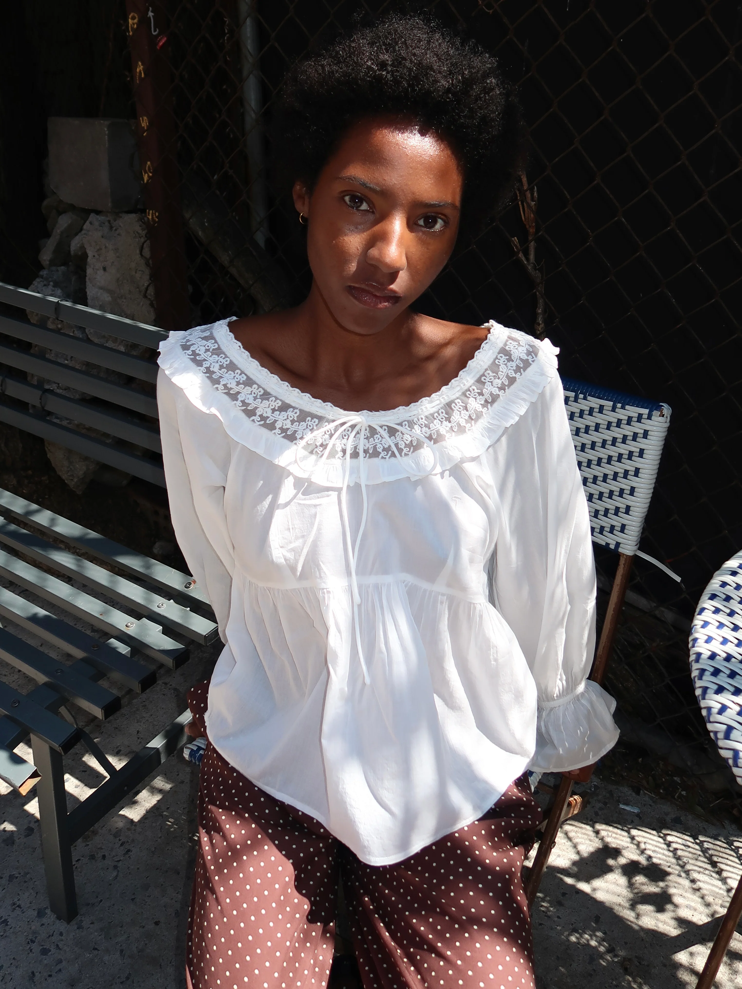 Danielle Blouse in Vintage White - Image 4