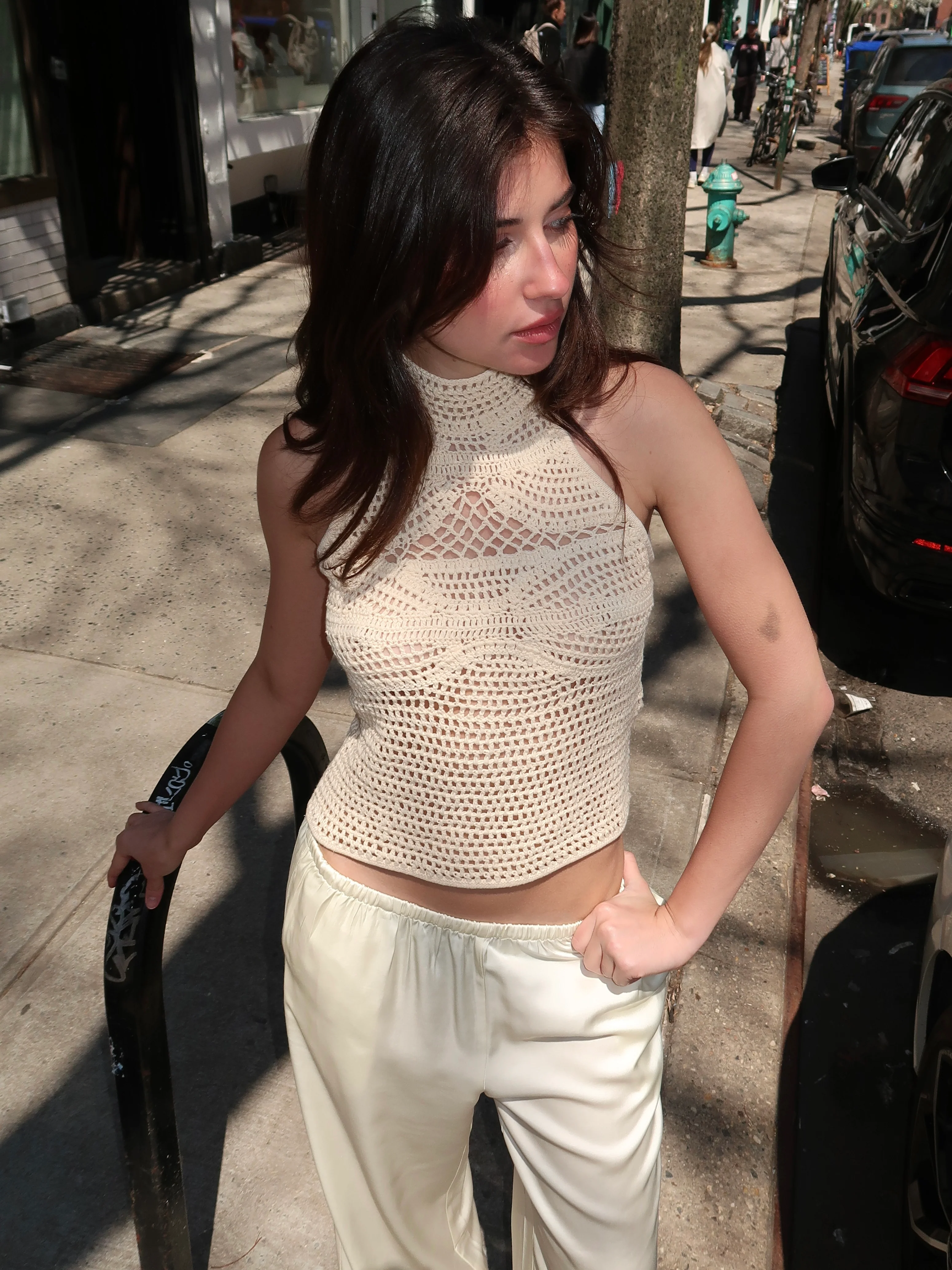 Egypt Crochet Top in Bone - Image 4
