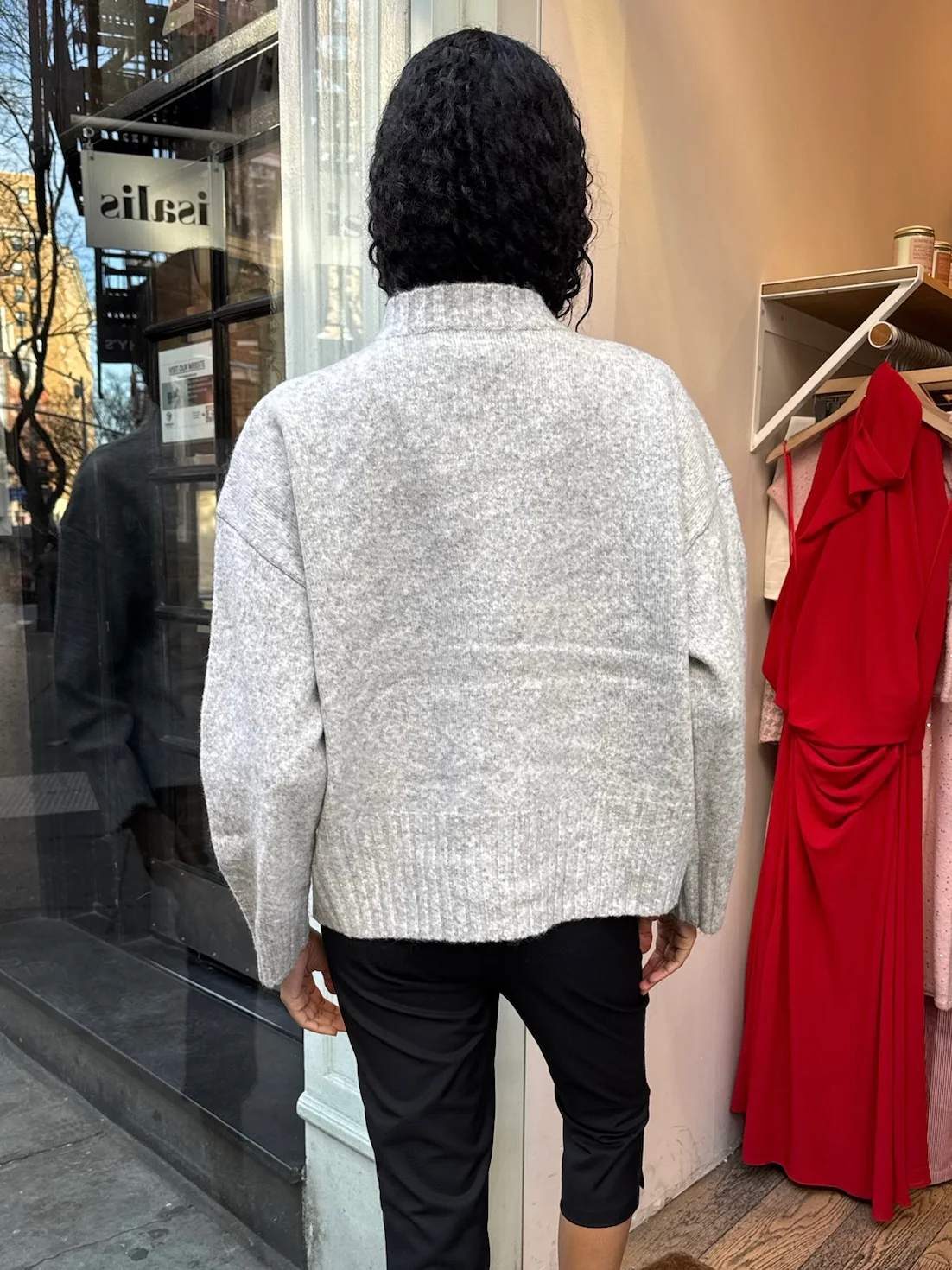 Emmy Sweater in Soft Heather Grey - Image 3