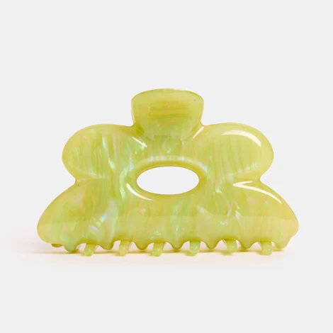 Flower Claw in Jade Swirl