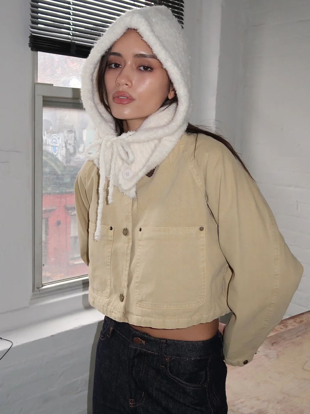 Isalis Balaclava Hood in Snow - Image 2