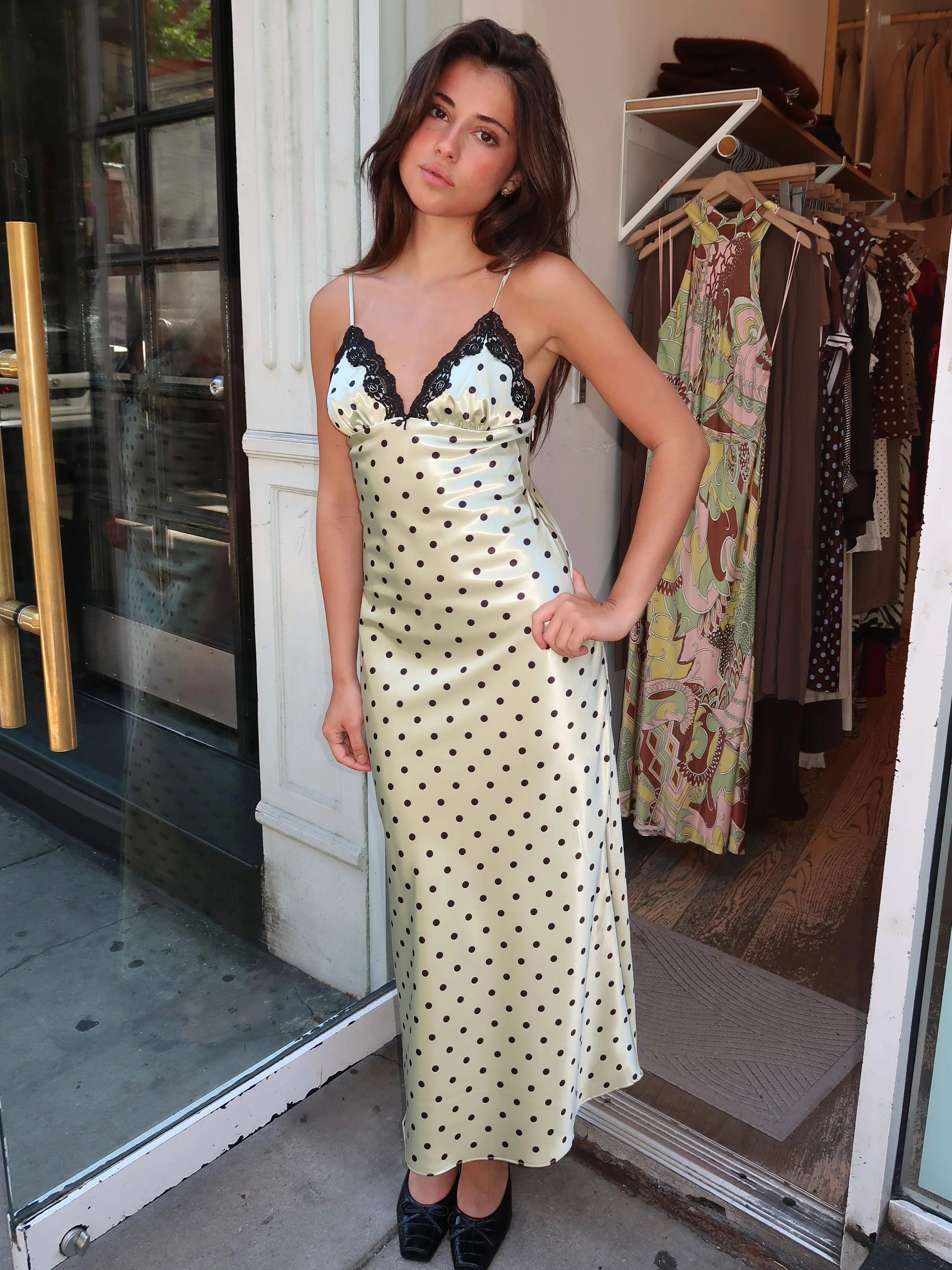 Jasmine Dress in Pistachio - Image 2