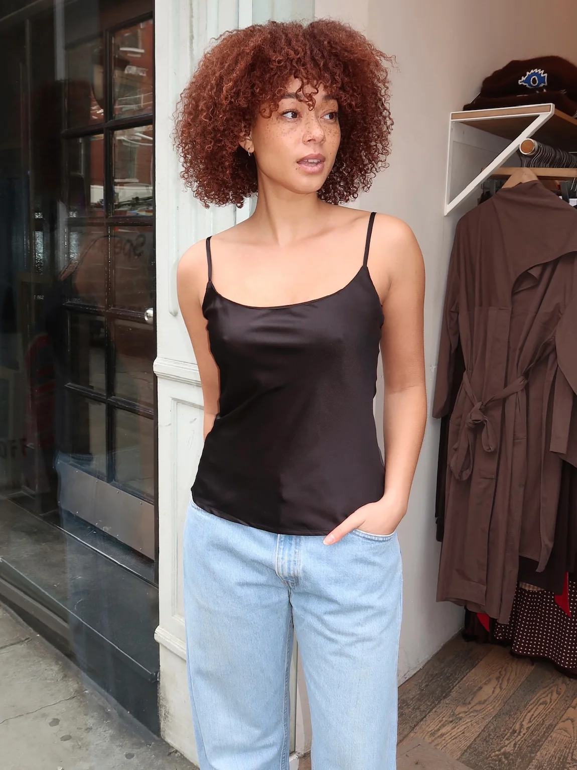 Jazzy Silky Top in Black - Image 2