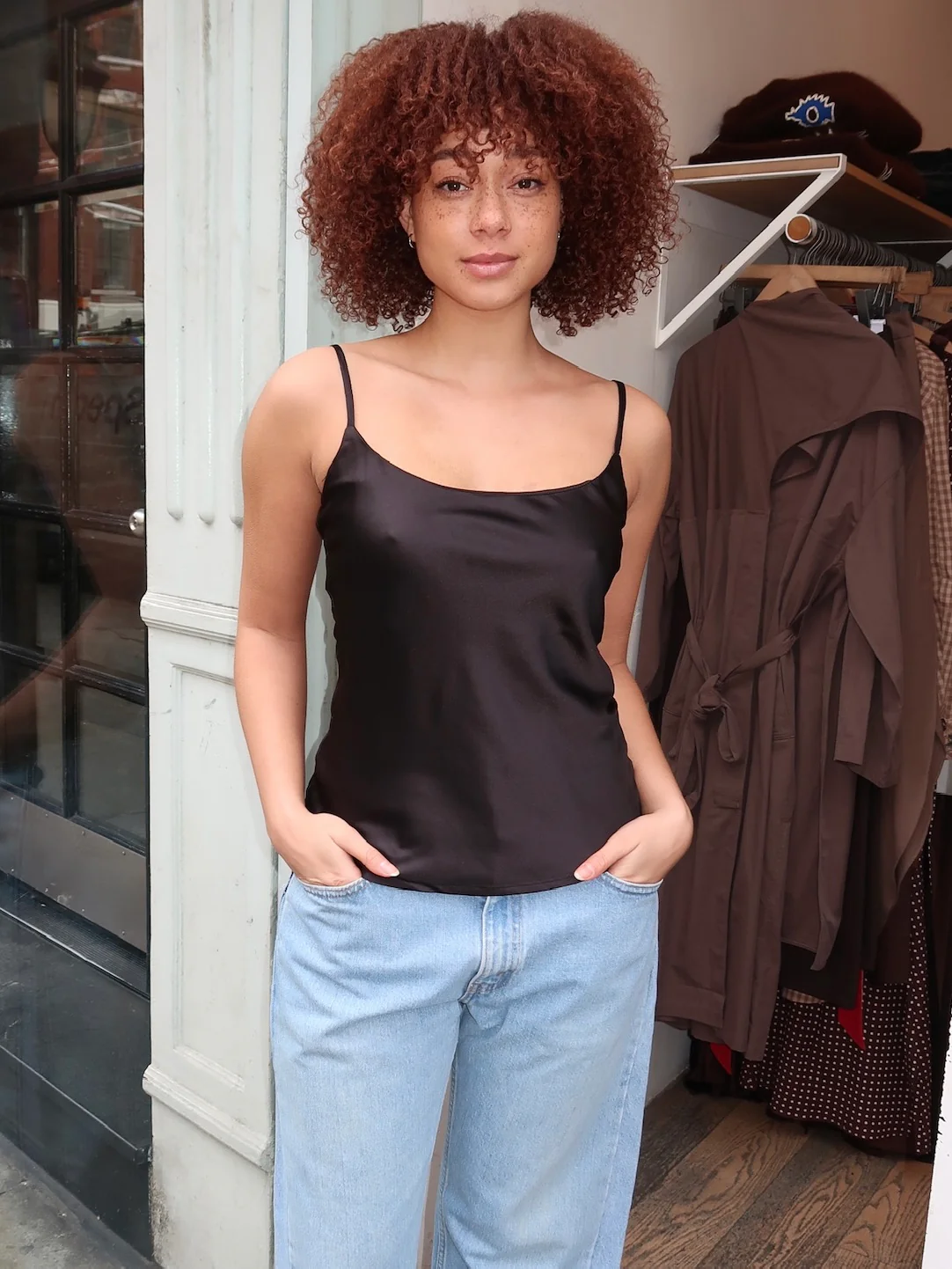 Jazzy Silky Top in Black - Image 4