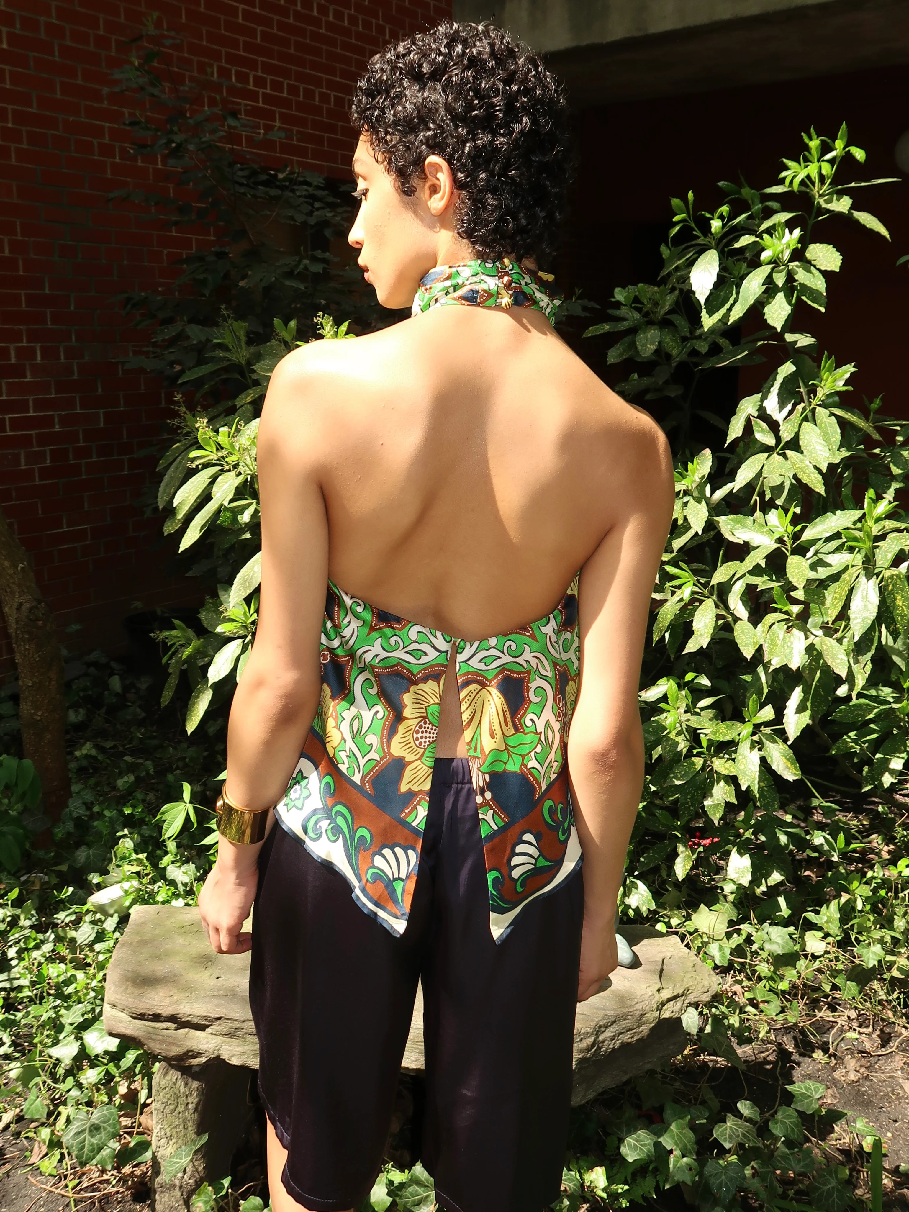 Liana Silk Top in Multi - Image 3