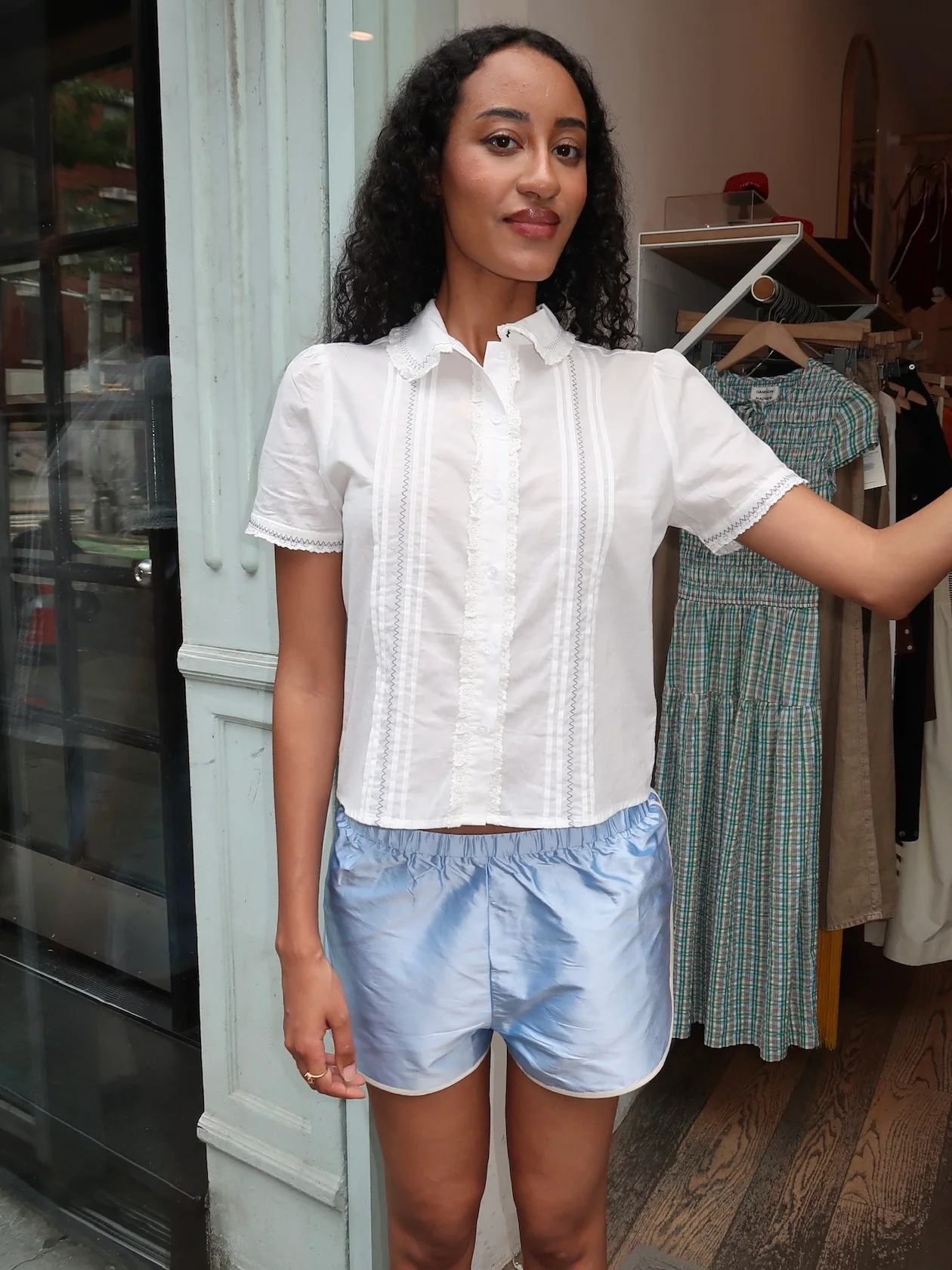 Mariya Collared Blouse in White - Image 4