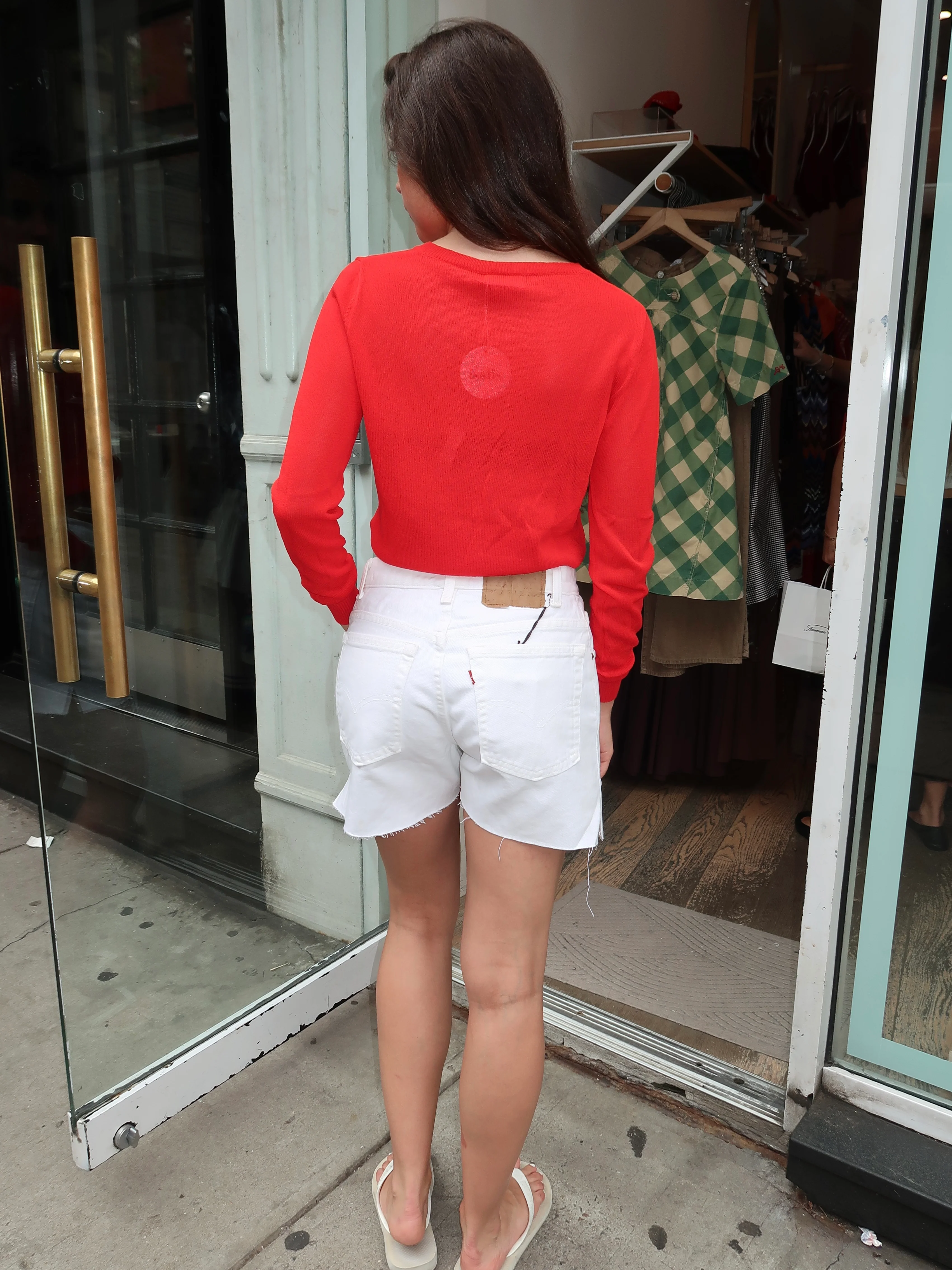 Michelle Baggy Short in White - Image 3