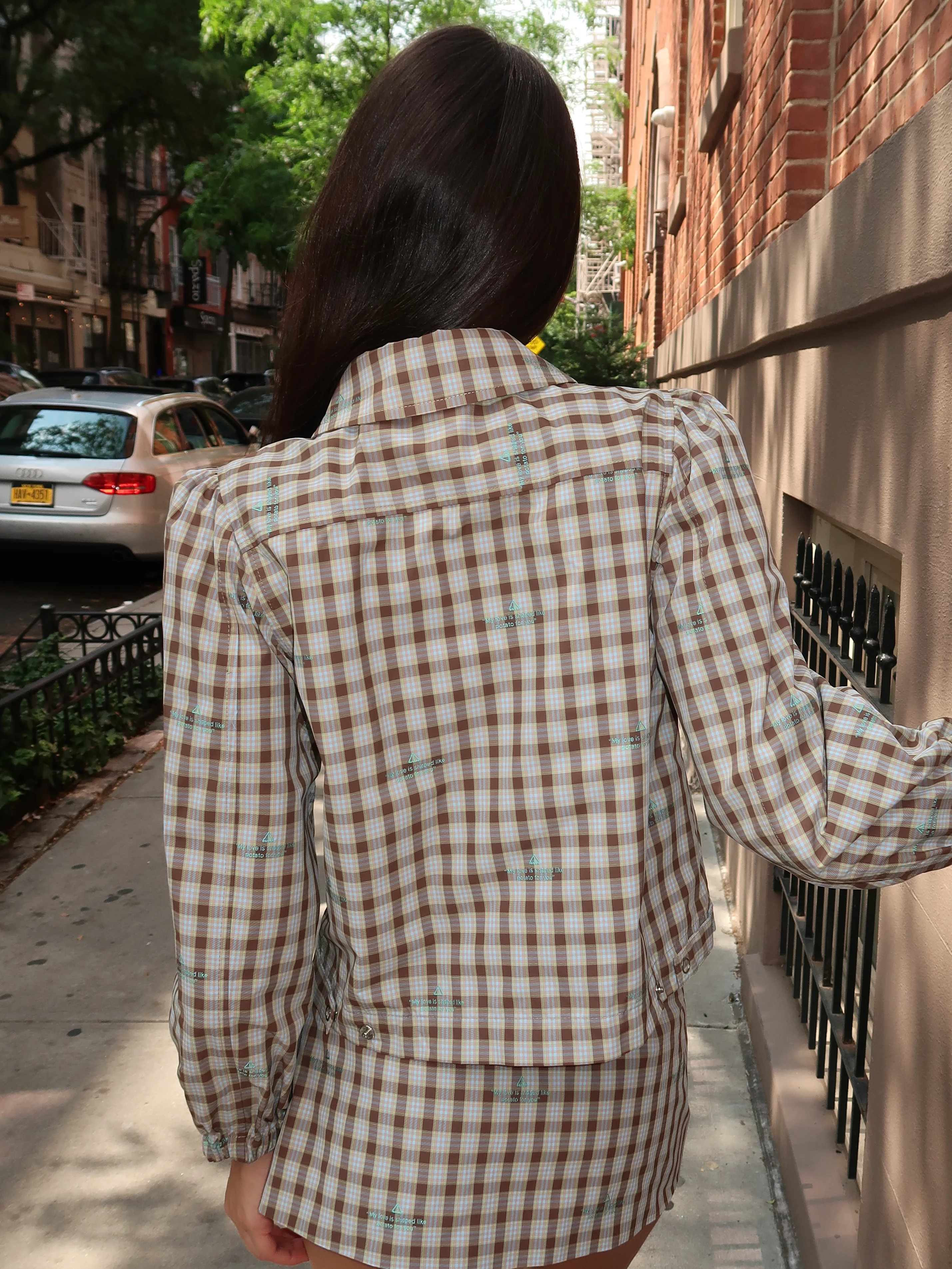Necco Jacket in Brown Multi - Image 3