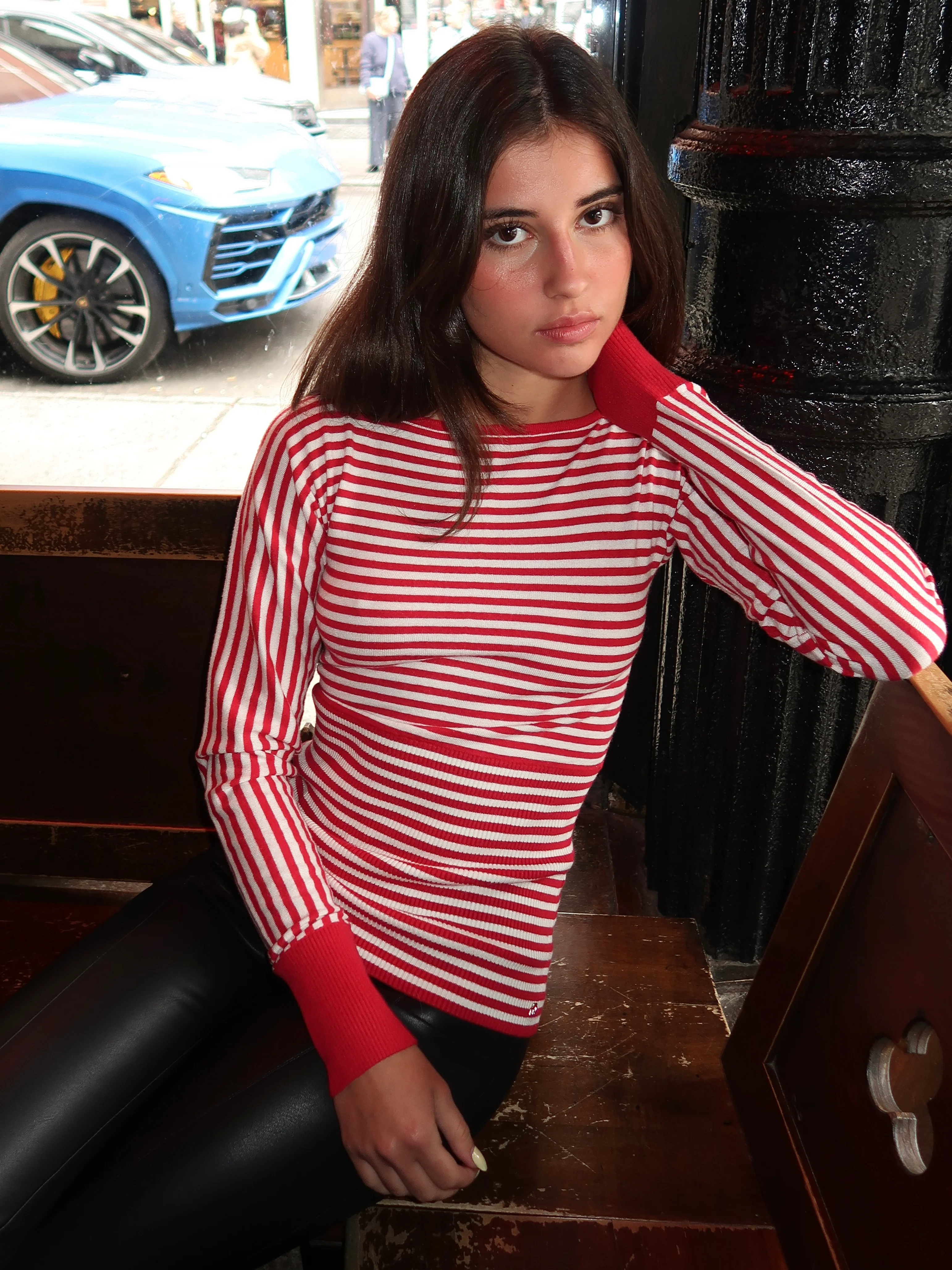 Odessa Top in Red Stripe
