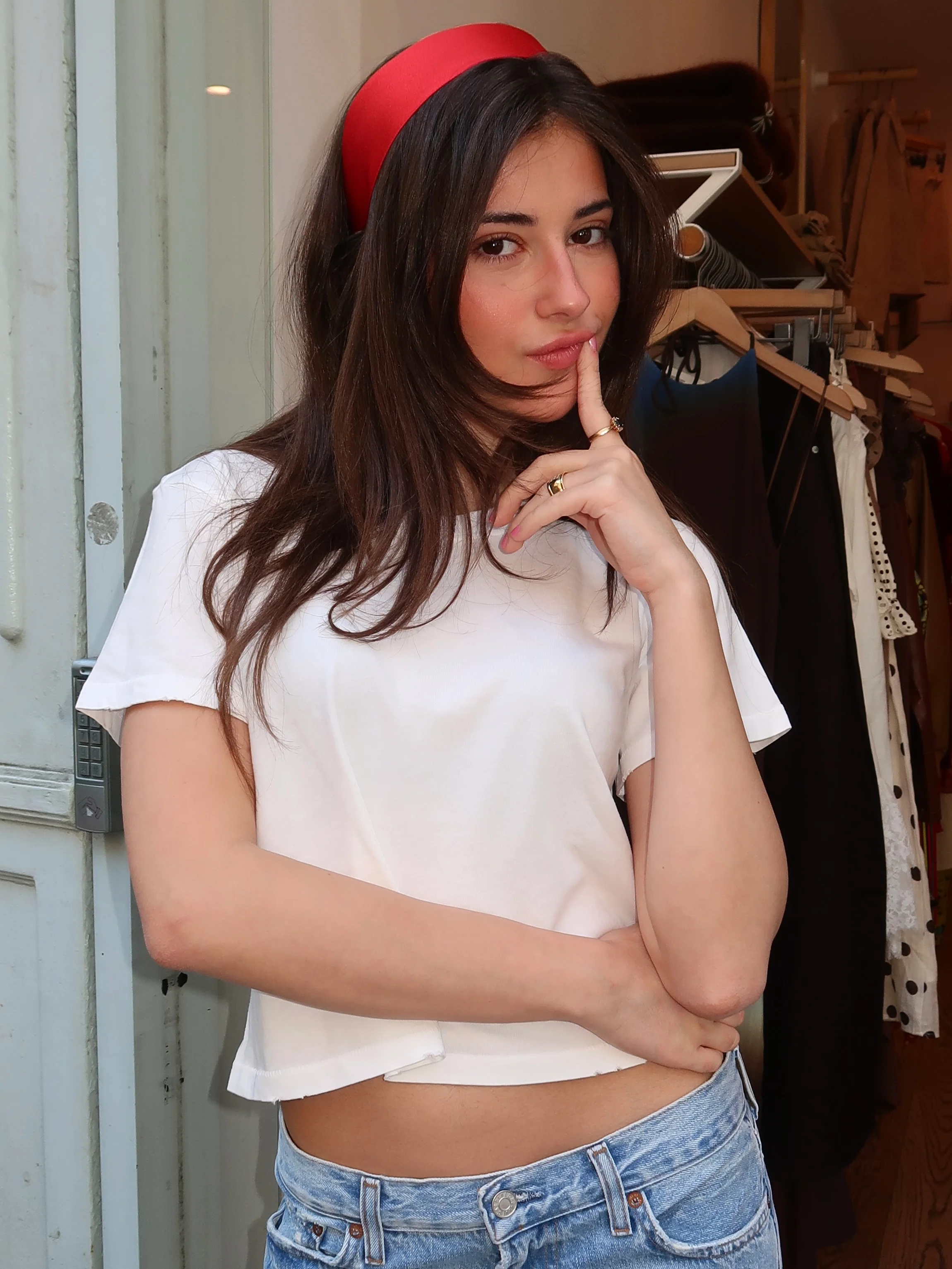 Olivia Headband in Cherry