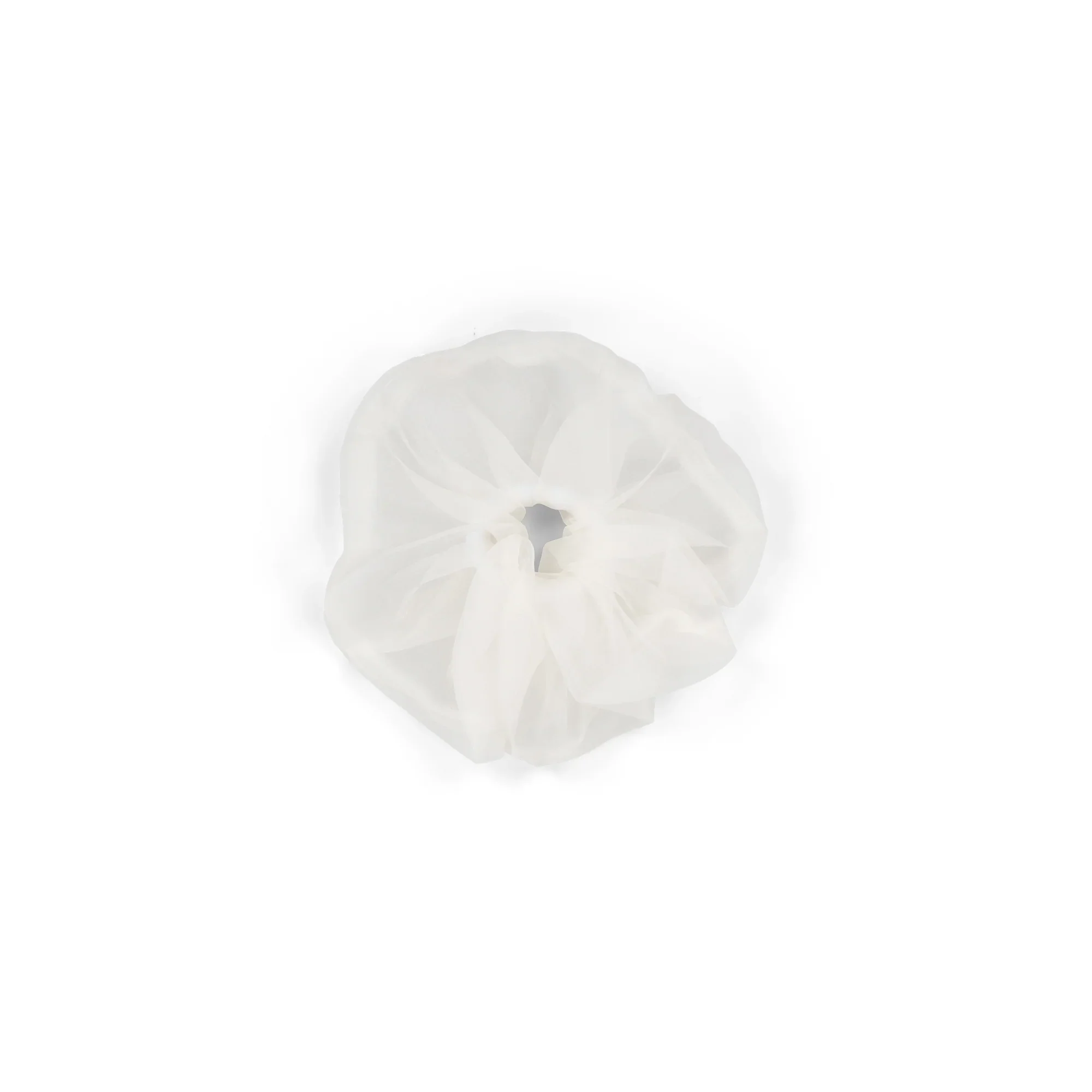 Organza Silk Scrunchie in Ivory