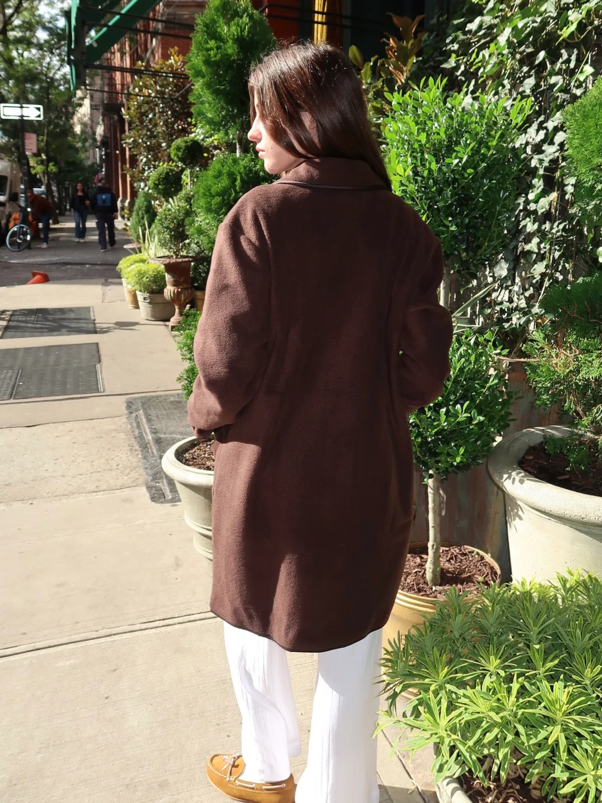 Polar Fleece Coat in Espresso - Image 3