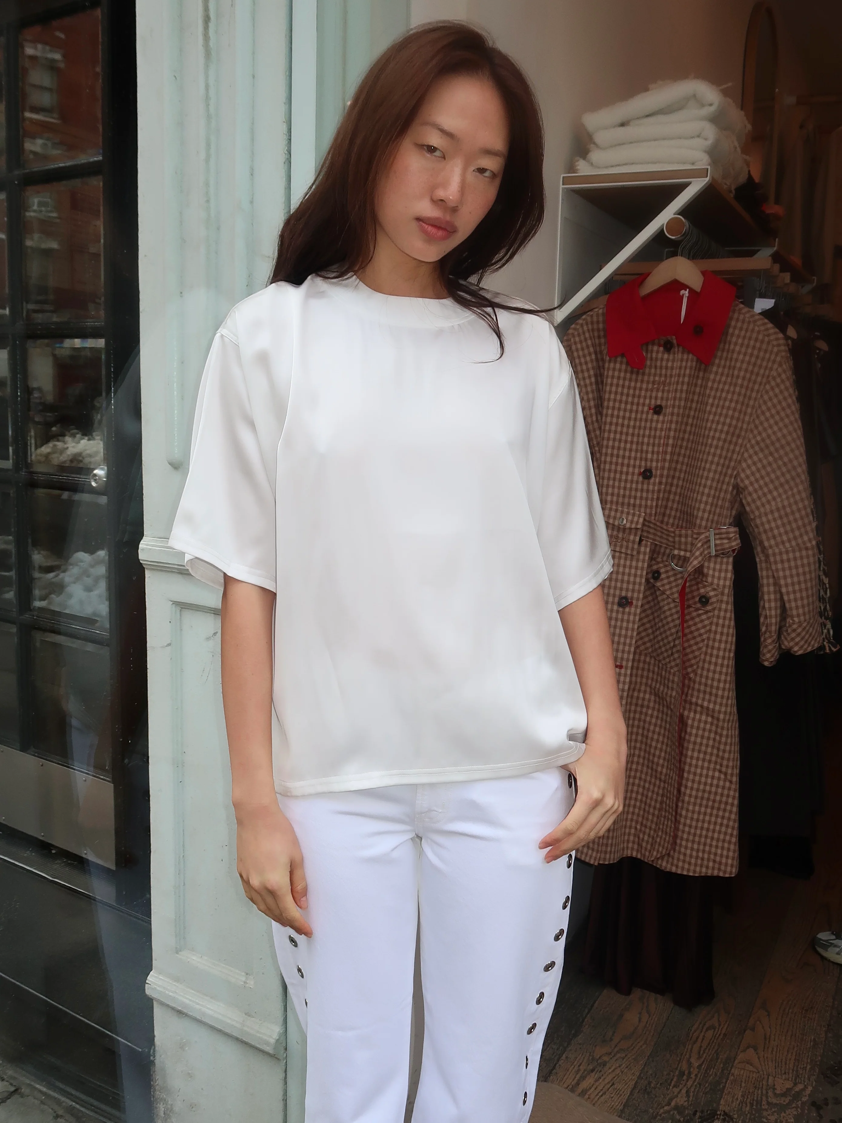Pollo Silky Shirt in White
