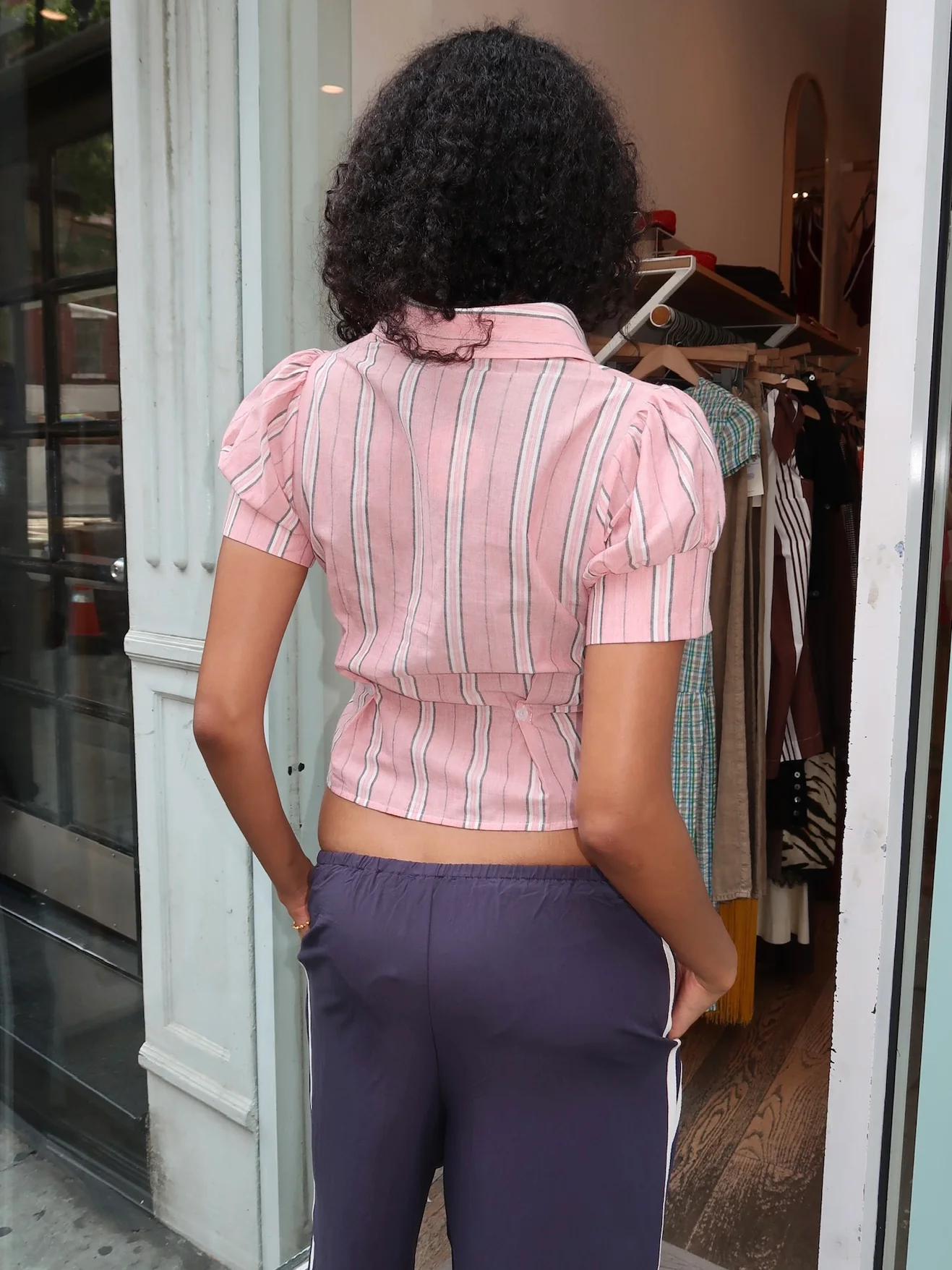 Roxie Layered Blouse in Pink - Image 3