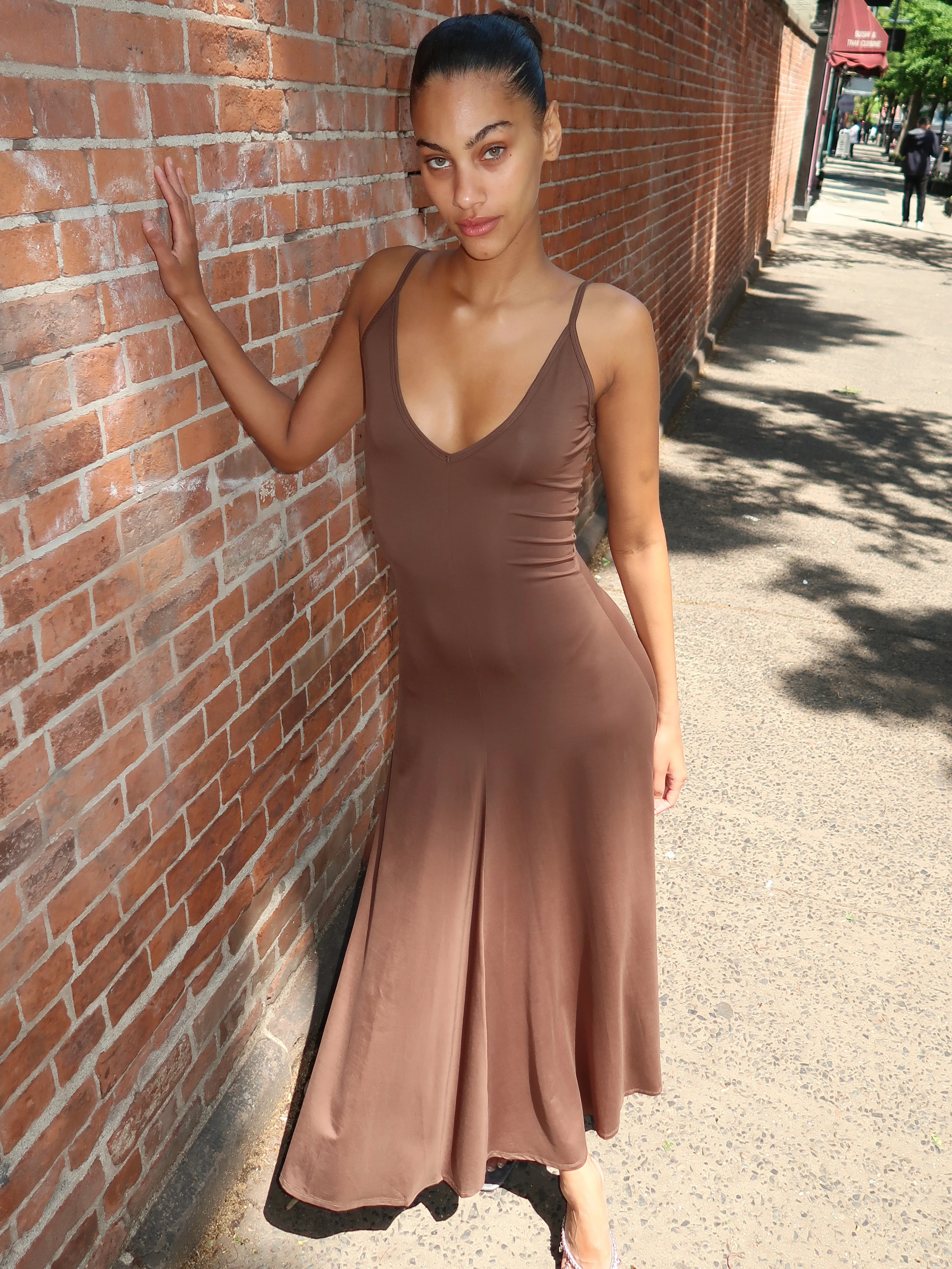Rumi Dress in Brown - Image 4