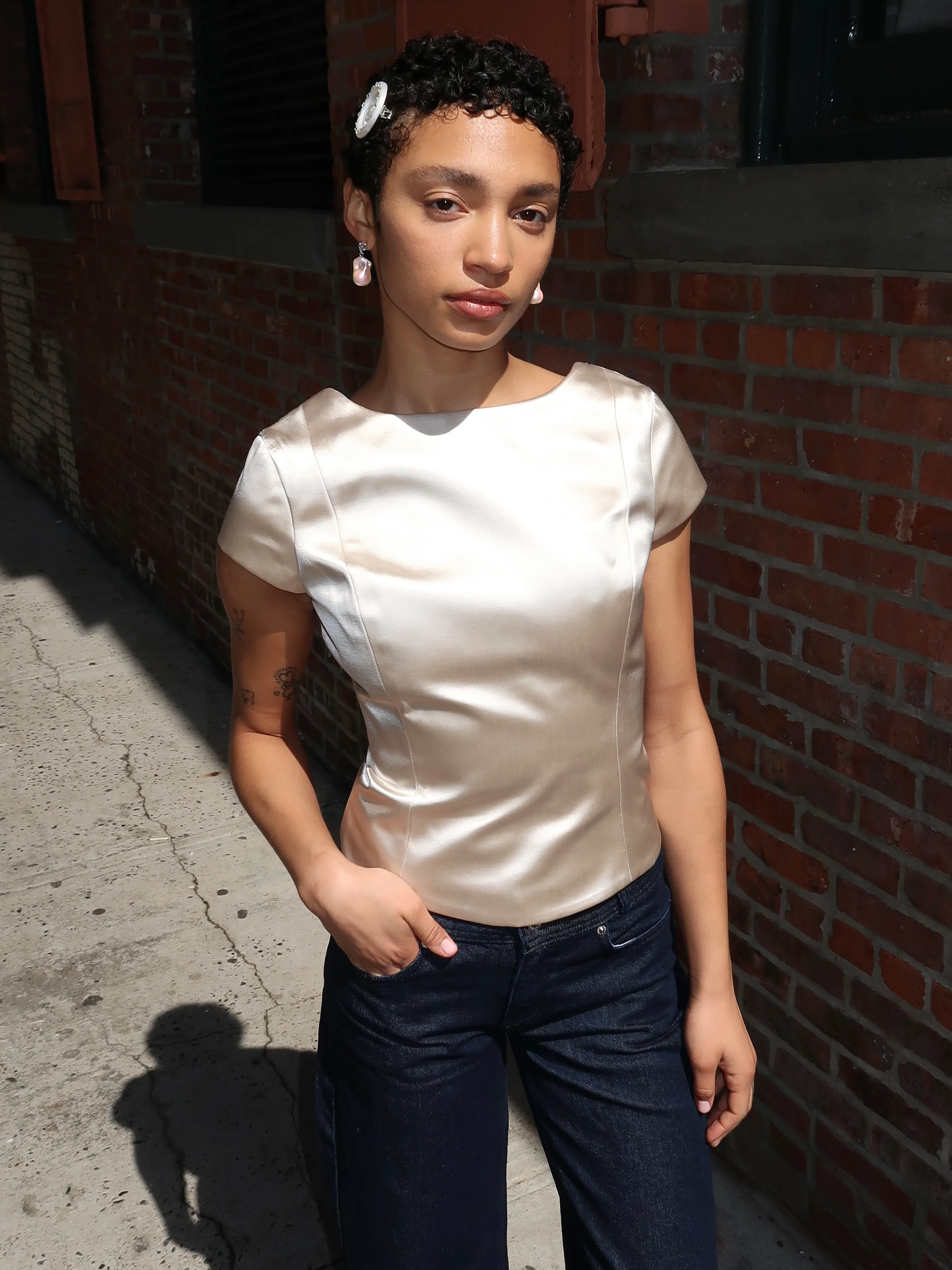 Shelly Top in Champagne - Image 4