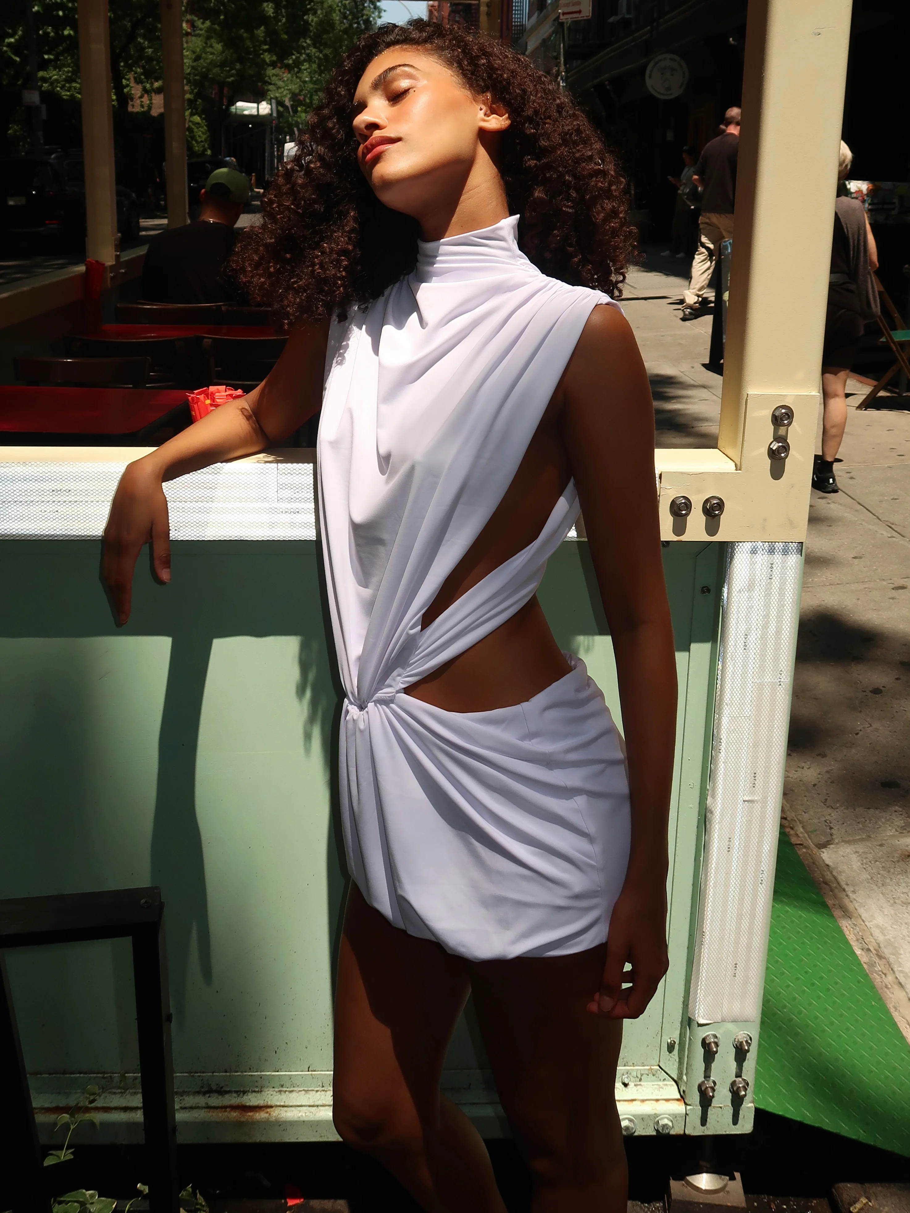 Shyla Mini Dress in White - Image 2