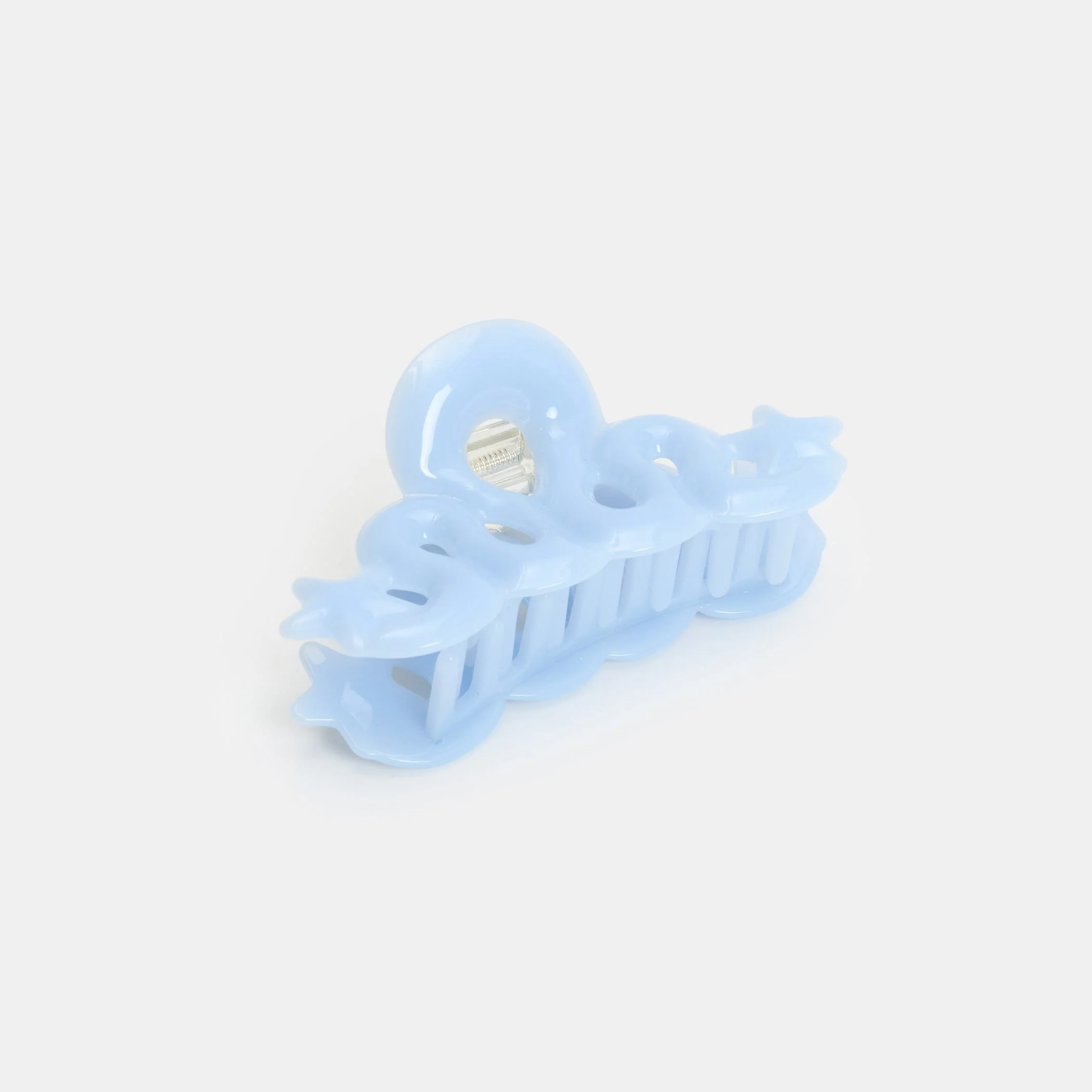 Small Star Loop Claw in Baby Blue
