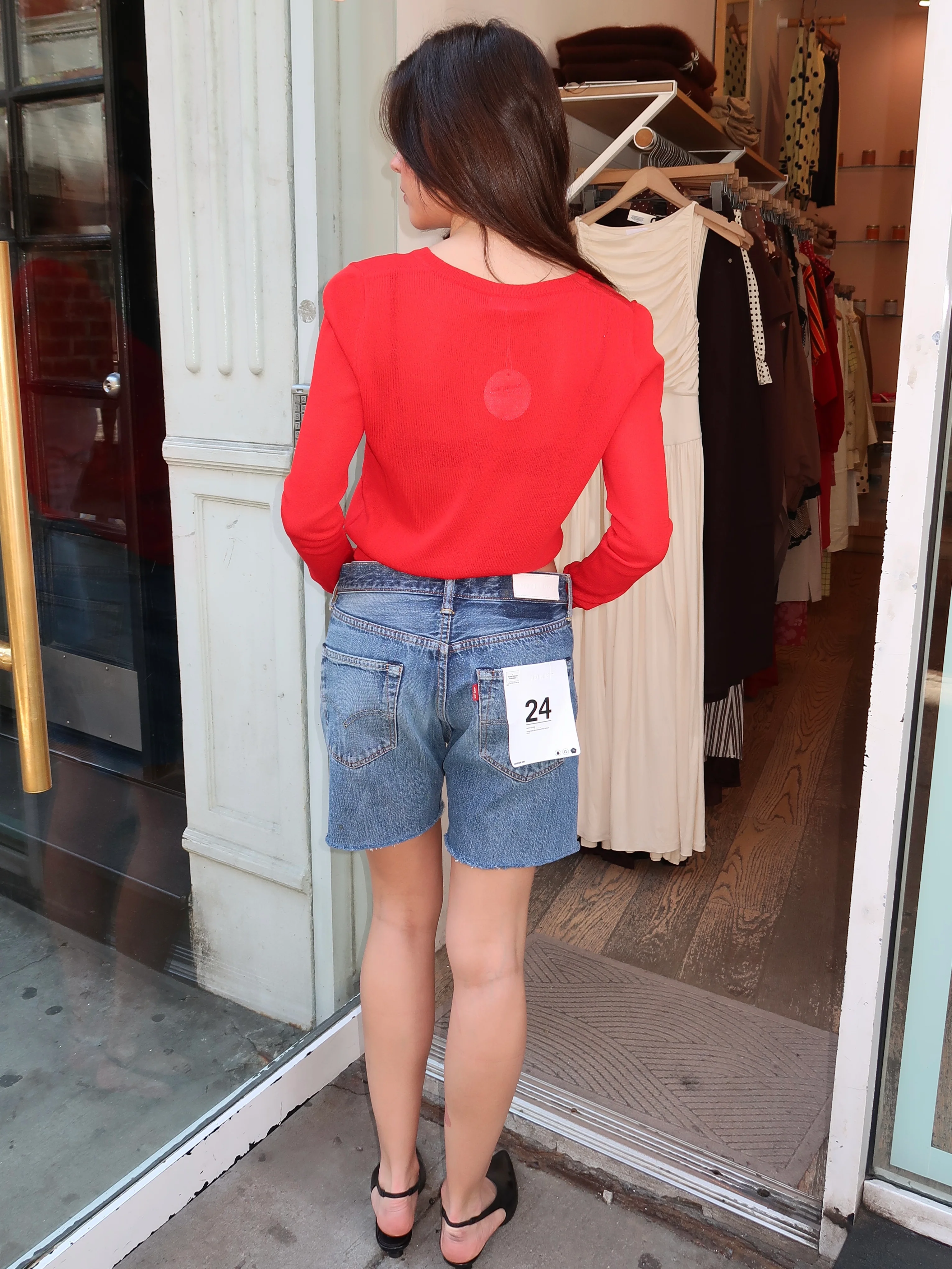 Studded Boy Short in Indigo Bloom - Image 3