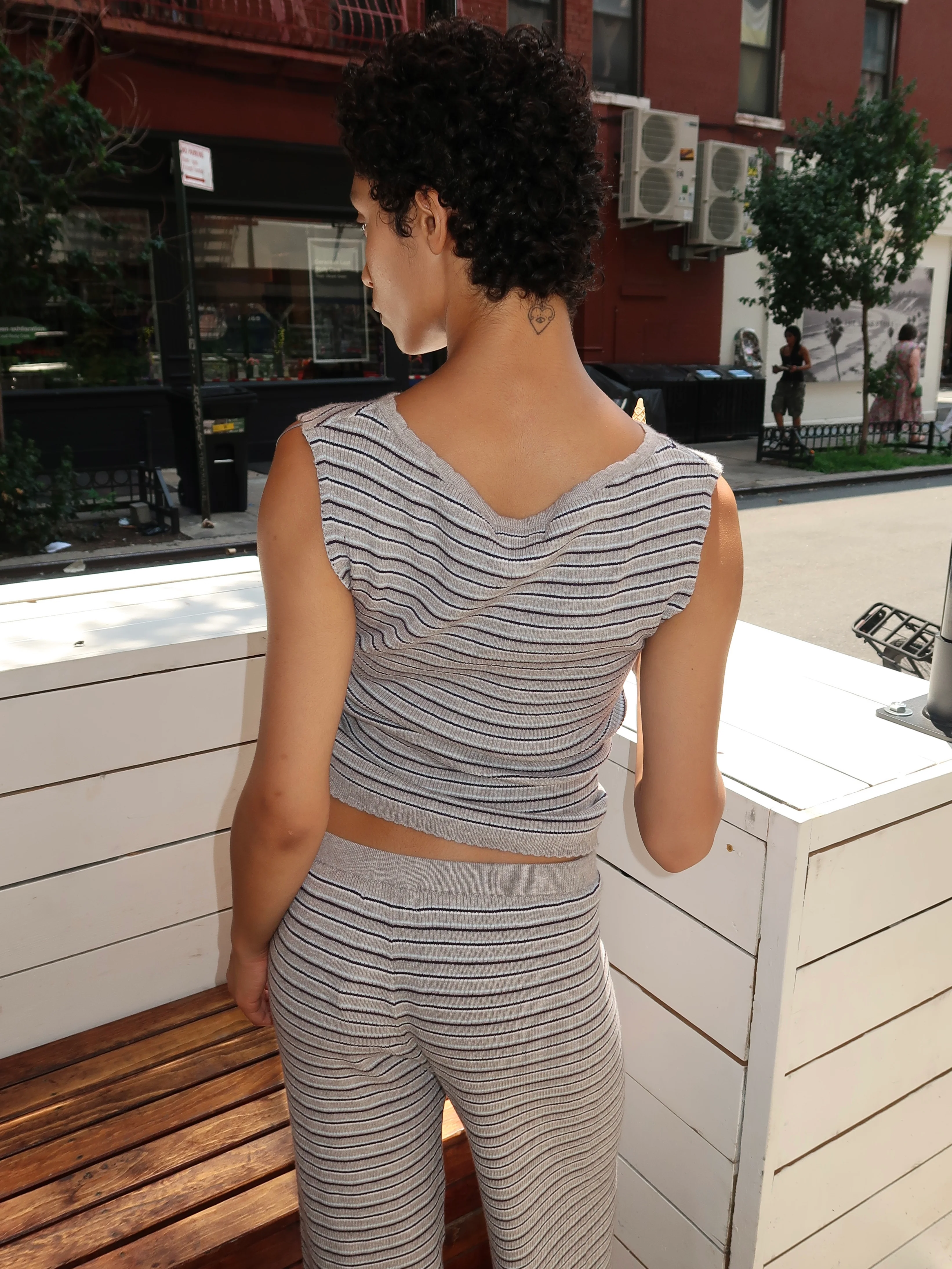 Tony Asym Top in H.Grey Blue - Image 3