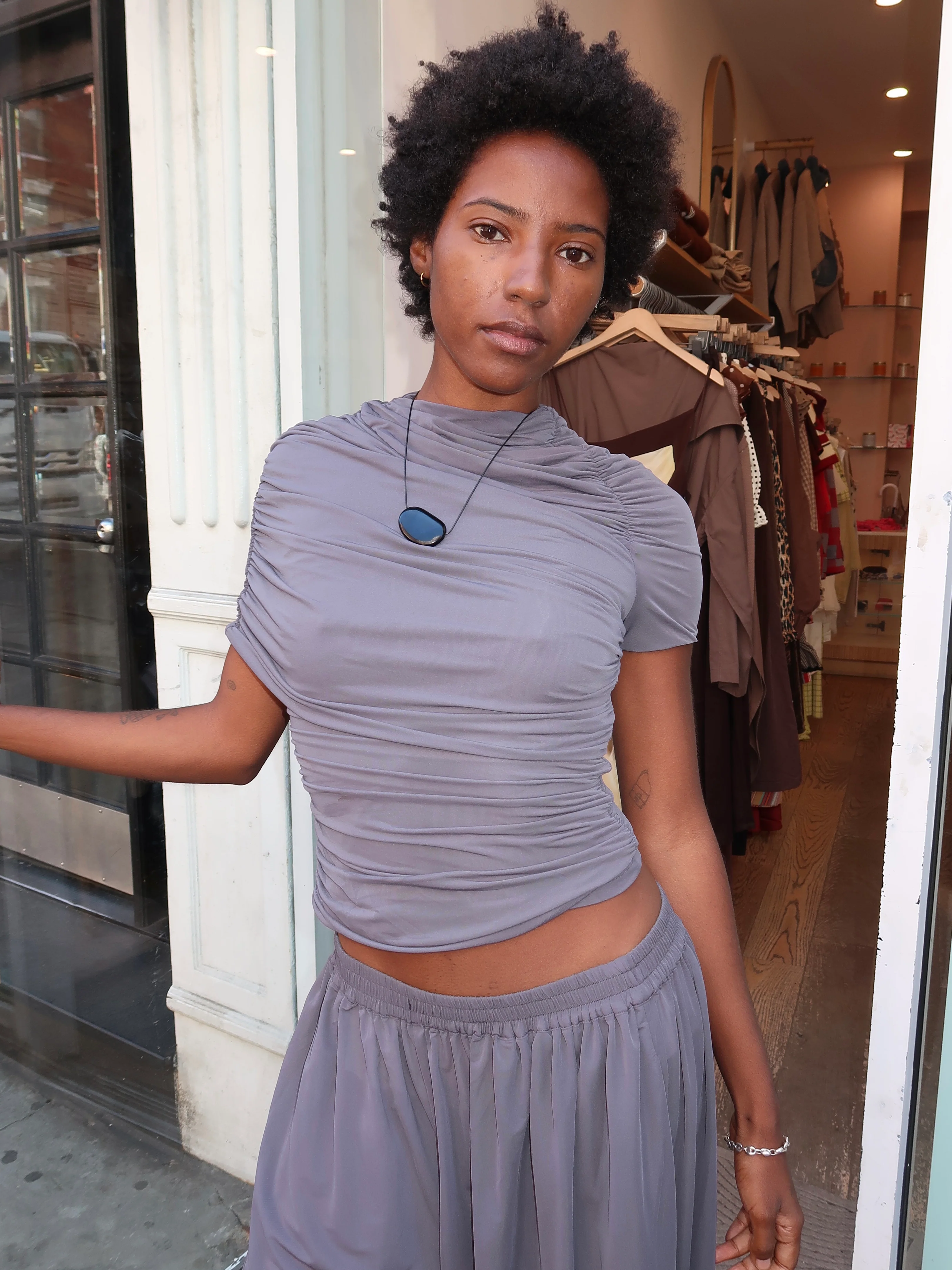 Vega Top in Charcoal - Image 4
